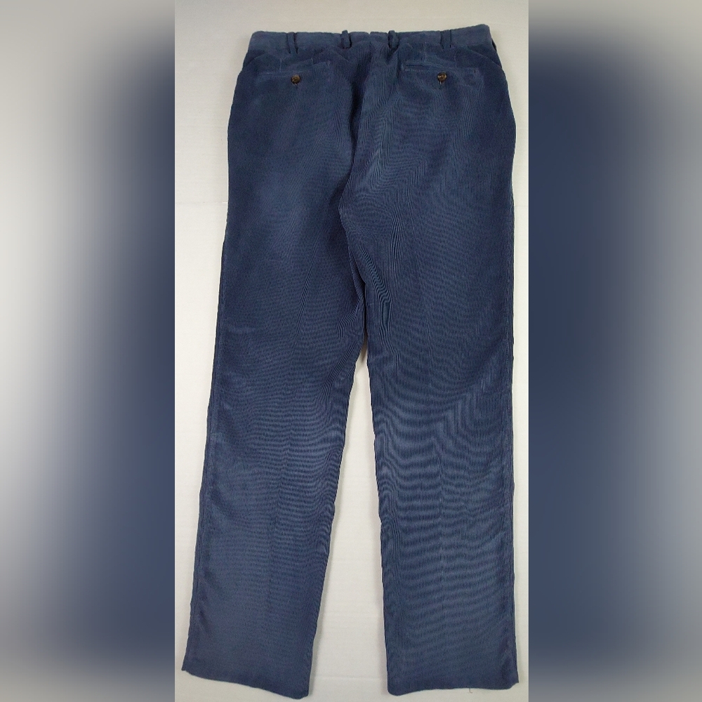 Peter Millar Nanoluxe Corduroy Pants Mens Size 36x34 Blue Straight Leg MF15B91 - Picture 2 of 12